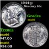 Image 1 : 1944-p Mercury Dime 10c Grades GEM+ Unc