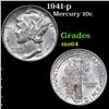 Image 1 : 1941-p Mercury Dime 10c Grades Choice Unc