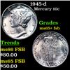 Image 1 : 1945-d Mercury Dime 10c Grades GEM+ FSB