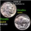 Image 1 : 1938-d Buffalo Nickel 5c Grades Choice Unc