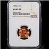 Image 2 : NGC 1986-d Lincoln Cent 1c Graded ms66 rd By NGC