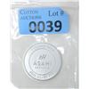 Image 1 : 1 Oz. .999 Silver Asahi Refining Round