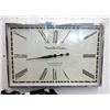 Image 1 : Large Wall Clock - 30" x 20" - Cracked Glass