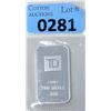 Image 1 : 1 Oz. .999 Silver TD Bank Investor Bar