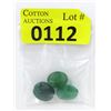 Image 1 : 3 Oval Cut Emerald Gemstones - 39 CTW