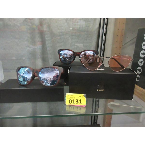 3 New Ladies Sunglasses with Boxes