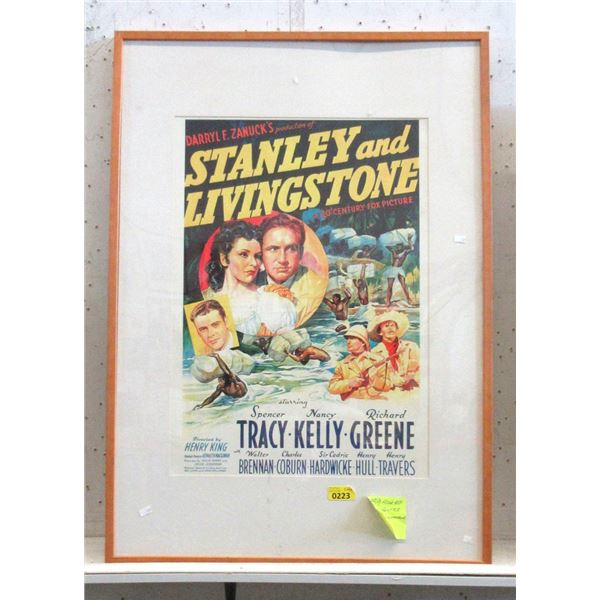 Vintage "Stanley and Livingstone" Framed Poster