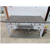 Image 1 : Wood Desk with Keyboard Tray and Power Cord