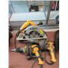 Image 1 : DeWalt Electric Circular Saw & 2 Drills