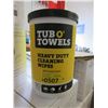 Image 1 : 6 Tub O' Towels Heavy Duty Wipes - 90 per tub