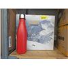 Image 1 : Box of 8 Red 17 Oz. Stainless Steel Water Bottles