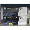 Image 1 : 2  HP LaserJet 12 A Black Print Cartridges Q2612A