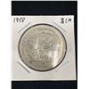 Image 2 : 1958 Canadian Silver Dollar in a Cardboard Holder
