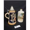 Image 2 : Vintage Handmad Beer Stien Hand Painted Vienna Austria  with Lid Marked Original King.Plus Vintage H
