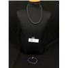 Image 1 : Black Alaska Diamond Bead Necklace and Bracelet