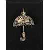Image 2 : Antique Sterling Silver Enamel RCAF Brooch & Silver Filigree Umbrella Brooch