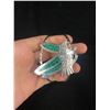 Image 2 : Silver Plated with Crushed Turuoise Eagle Cuff Bangle