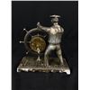 Image 3 : Beautiful Antique Metal Waterbury Figural Sailor /Nautical Clock Works Great