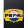 Image 1 : 1960 Embossed Pepsi Tin Sign. Original 30"w x 19.5" H