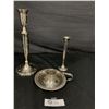 Image 1 : Silverplate Candle Holders & Bud Vase
