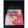 Image 1 : Vintage Shoe Shine Holder in Original Box Plus a Trave Hanger