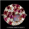 Image 1 : Natural Ethopian White Opal & Ruby Ring
