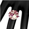 Image 2 : Natural Ethopian White Opal & Ruby Ring