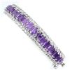 Image 1 : Unheated Amethyst  White Topaz Bangle