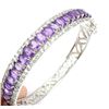 Image 2 : Unheated Amethyst  White Topaz Bangle