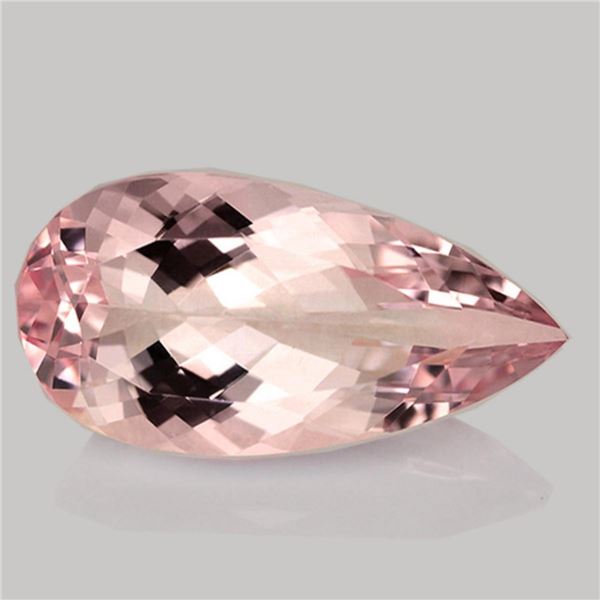 Natural Peach Pink Morganite 11.91x6 MM [Flawless-VVS]