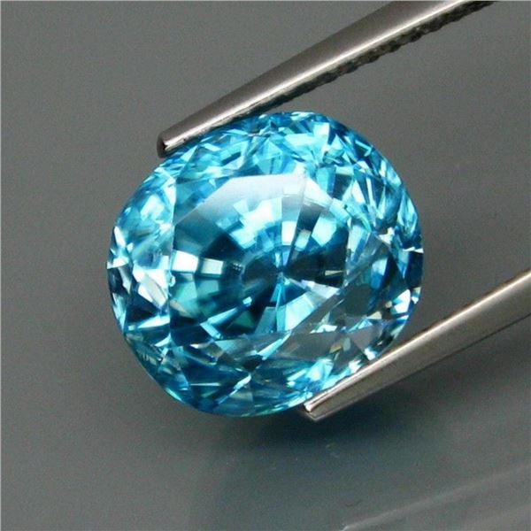 Natural Blue Cambodian Zircon 10.66 Ct