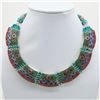 Image 1 : Tibet Natural Stone Tribal Queen Royal Necklace