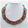 Image 1 : Tibet Natural Stone Tribal Queen Royal Necklace