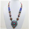 Image 1 : Tibet Natural Stone Tribal Queen Royal Necklace