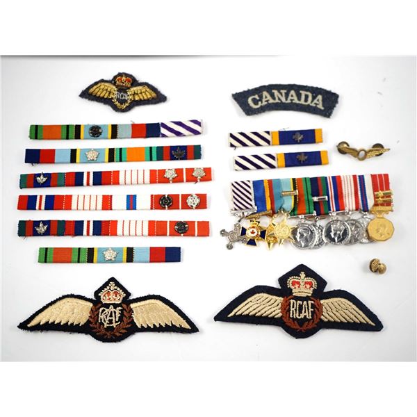 Canada 1939-1977 A Lot of Minatures, Ribbon Bars, Brevets and Lapel pin EF