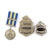 Image 1 : Montreal 1960 A Named Lot of 3 Pieces of Police Medal and Badges Very Fine-EF