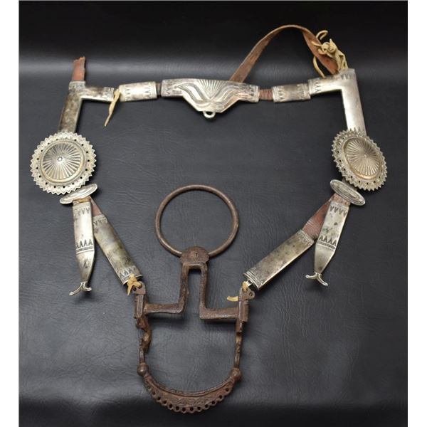 NAVAJO INDIAN SILVER HORSE HEAD STALL