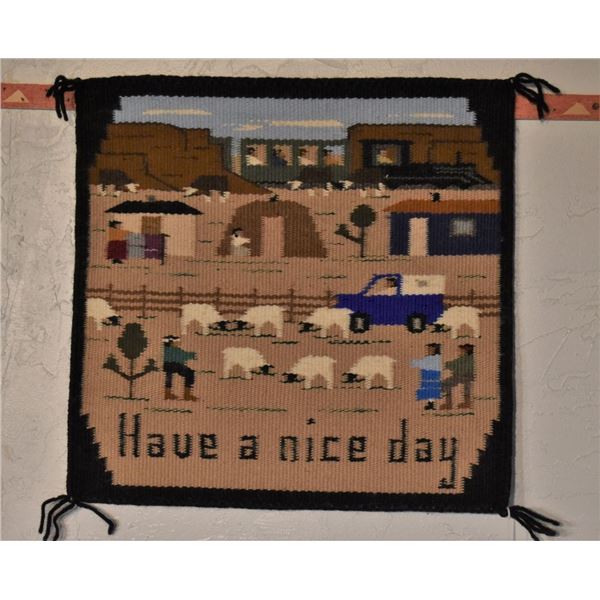 NAVAJO INDIAN PICTORIAL TEXTILE