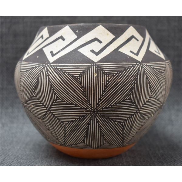 ACOMA INDIAN POTTERY BOWL BY M SEYMOUR