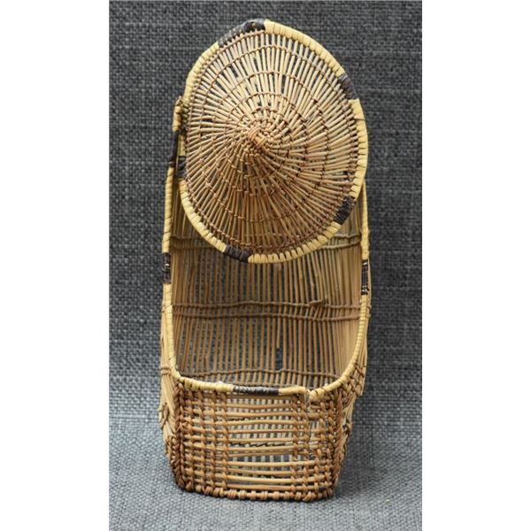 HUPA INDIAN BASKETRY CRADLE
