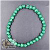 Image 2 : #81- GREEN MALACHITE BEAD BRACELET 6MM/8"