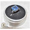 Image 1 : ESTATE HALLMARKED BLUE STONE RING IN BOX