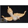 Image 1 : GOLDTONE BIRD WITH RHINESTONES BROOCH