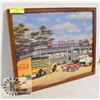 Image 1 : COCA-COLA DINER + CLASSIC CARS FRAMED ART