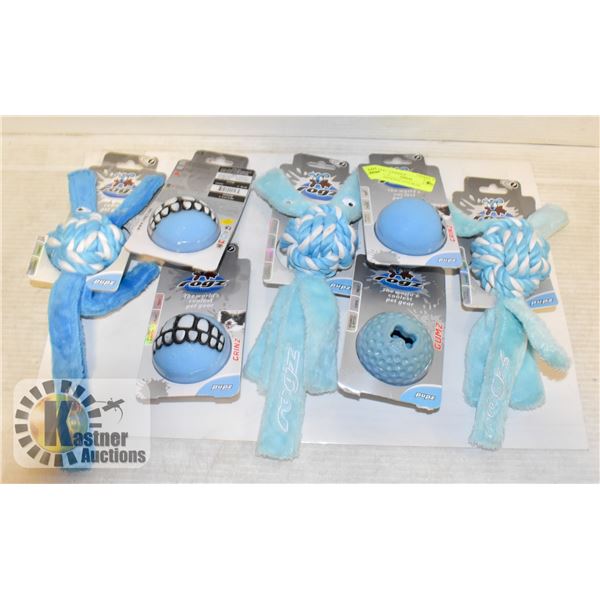 7 MEDIUM DOG TOYS BLUE