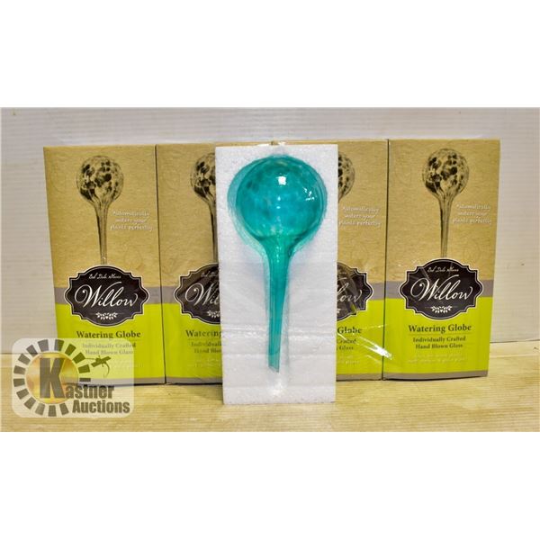 4 PACK OF WATERING GLOBES INDIVIDUALLY CRAFTED