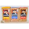 Image 1 : 3 BAGS OF QUAKER OATS LARGE FLAKE OATS, ONE MINUTE