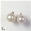 Image 1 : BZ990-62 14K FRESH WATER PEARL & DIAMOND EARRINGS