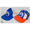 Image 1 : 2 VINTAGE 1980'S COLLECTIBLE OILERS HATS - USED