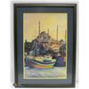 Image 1 : FRAMED EAST MEDITERRANEAN/GREEK WATER COLOUR